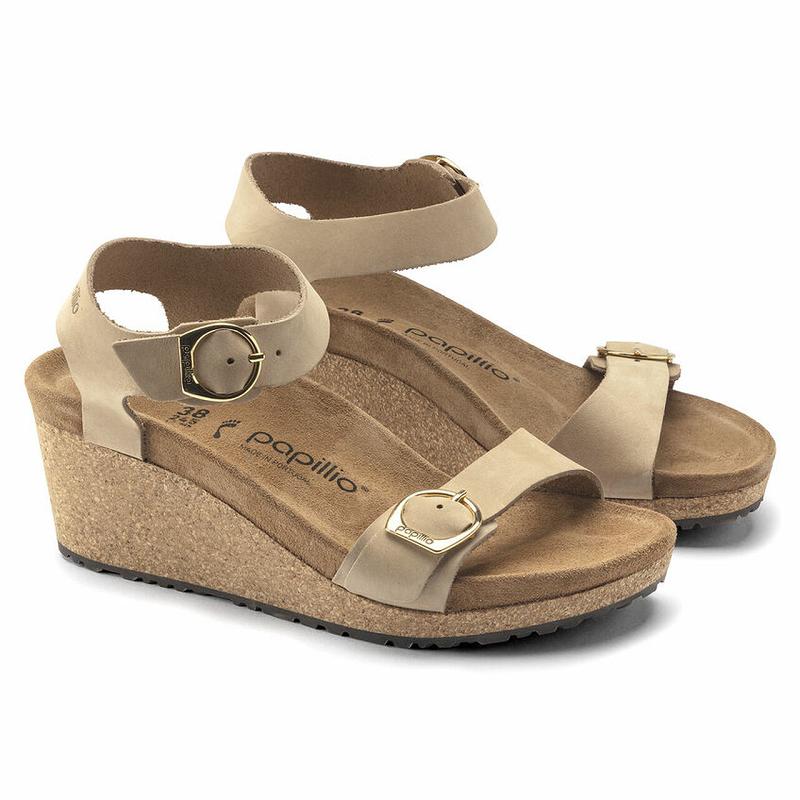 Birkenstock Papillio Soley Nubuck Læder Sandaler Dame Brune | DK 372TCE